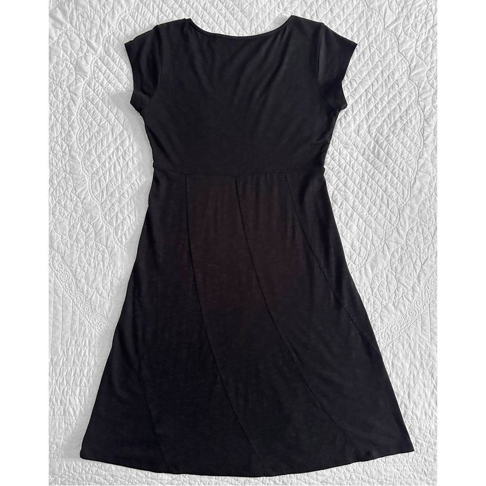 Toad&Co Nena Heather Black Mini Dress Scoop Neck Cap Sleeve Women’s Small - Picture 3 of 8